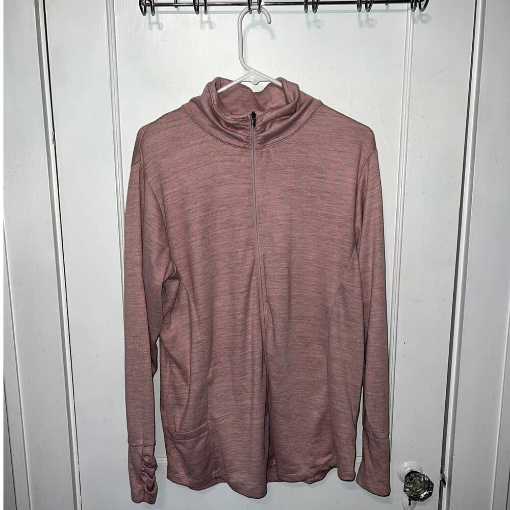 Columbia heathered full zip knit jacket size 1X